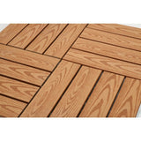 1 ft. x 1 ft. Wood Plastic Composite Deck Tile in Brown, Resist Rust, Water, Easy to DIY and Maintain(20 per Case)