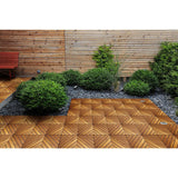 12 in. x 12 in. Square Wood Flooring Tiles in Brown (10-Pack)