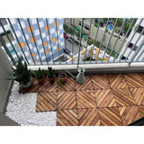 12 in. x 12 in. Square Wood Flooring Tiles in Brown (10-Pack)