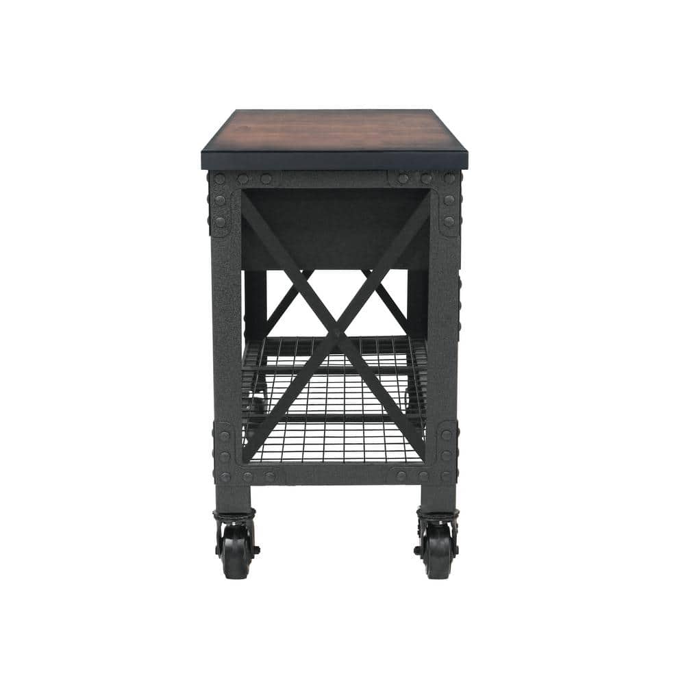 Duramax Building Products 72 in. W x 24 in. D 3-Drawers Rolling Industrial Mobile Workbench Cabinet with Wood Top