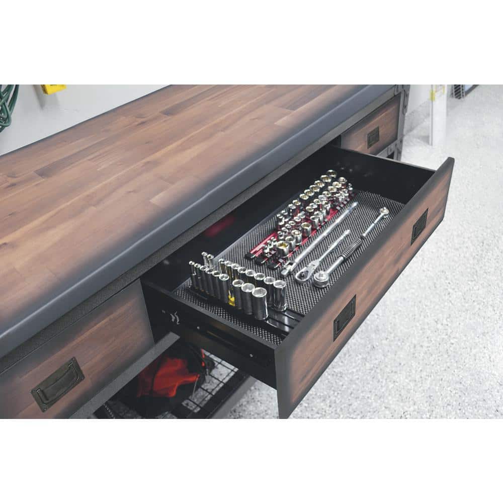 Duramax Building Products 72 in. W x 24 in. D 3-Drawers Rolling Industrial Mobile Workbench Cabinet with Wood Top