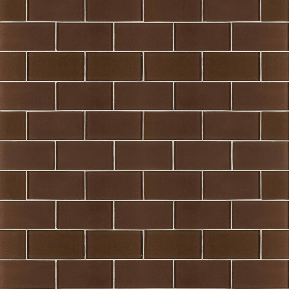 Jeffrey Court Lava Cake Cold Spray Browns/Tans 3 in. x 6 in. Glossy Glass Wall Tile (1 sq. ft. / pack)
