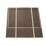 Brown Collapsible Canvas Laundry Hamper with 2 Compartments for Sorting or Folding Clothes