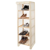 Lavish Home 5-Tier Wood Storage Shelving Rack with Removable Cover