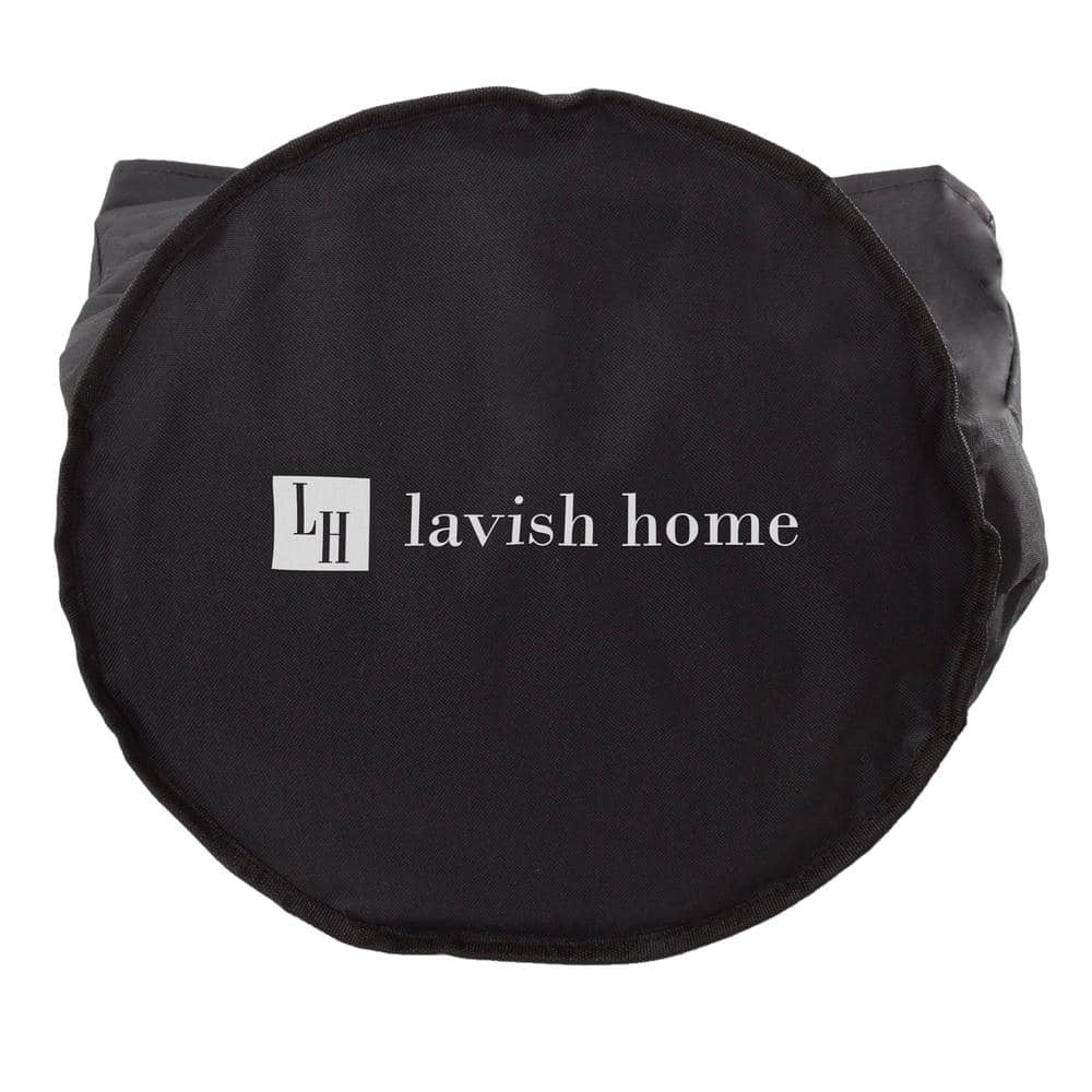 Lavish Home Brown Collapsible Canvas Laundry Basket