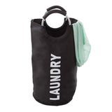 Lavish Home Brown Collapsible Canvas Laundry Basket