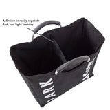 Lavish Home Brown Collapsible Canvas Double Laundry Sorter