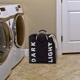 Lavish Home Brown Collapsible Canvas Double Laundry Sorter