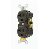 Leviton 20 Amp Commercial Grade Duplex Outlet, Brown (NEMA 5-20R, 125V)