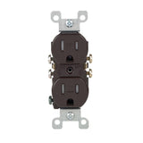 Leviton 15 Amp Tamper-Resistant Duplex Outlet, Brown