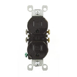Leviton 15 Amp Tamper-Resistant Duplex Outlet, Brown