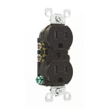 Leviton 15 Amp Tamper-Resistant Duplex Outlet, Brown