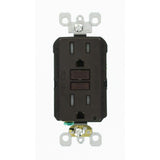 Leviton 15 Amp 125-Volt Duplex SmarTest Self-Test SmartlockPro Tamper-Resistant GFCI Outlet, Brown