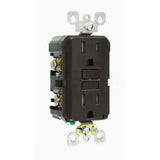 Leviton 15 Amp 125-Volt Duplex SmarTest Self-Test SmartlockPro Tamper-Resistant GFCI Outlet, Brown