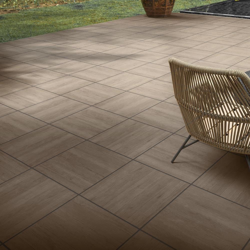 Corso Italia Sample - Foresta Brown 6 in. x 6 in. x 0.75 in. Wood Look Porcelain Paver