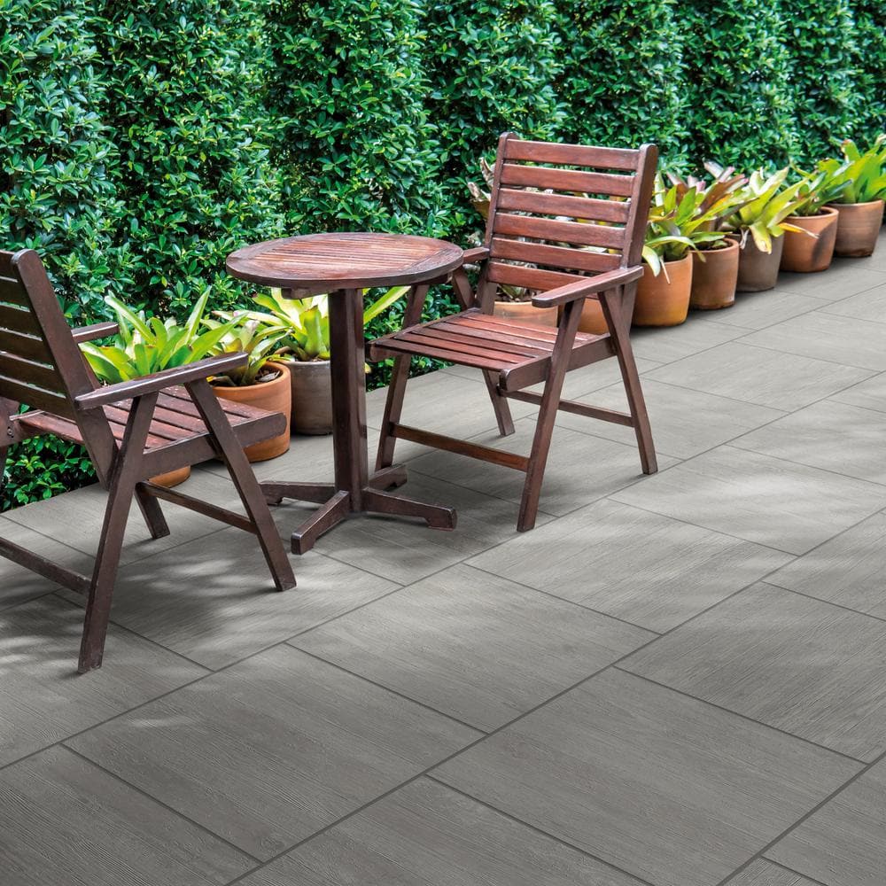 Corso Italia Foresta Brown 24 in. x 24 in. x 0.75 in. Wood Look Porcelain Paver