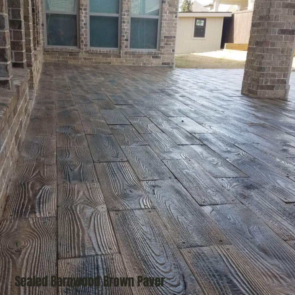 Natural Concrete Products Co 75 sq. ft. Barnwood Plank Patio-On-A-Pallet Paver Set in Brown