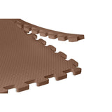Norsk Brown 24 in. x 24 in. x 0.47 in. Foam Interlocking Floor Mat (6-Pack)