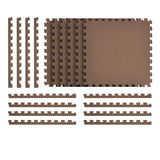 Norsk Brown 24 in. x 24 in. x 0.47 in. Foam Interlocking Floor Mat (6-Pack)