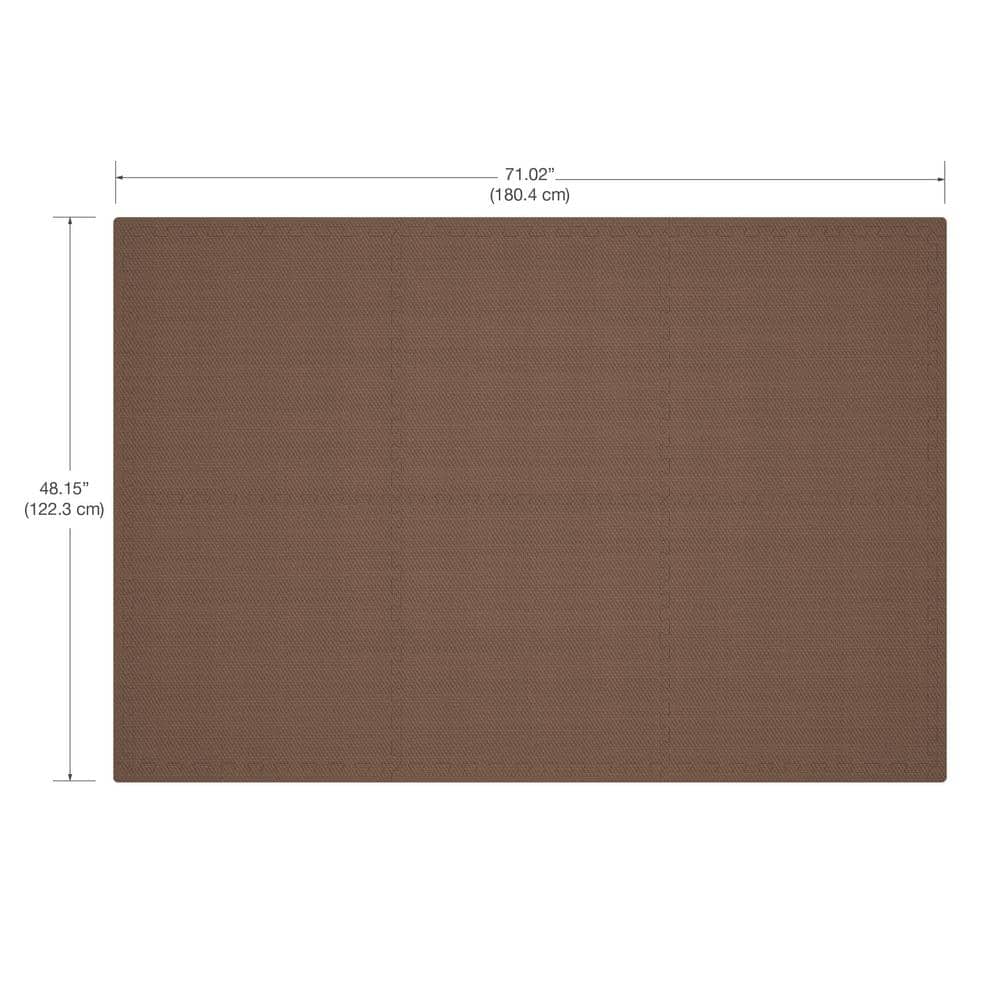 Norsk Brown 24 in. x 24 in. x 0.47 in. Foam Interlocking Floor Mat (6-Pack)