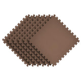 Norsk Brown 24 in. x 24 in. x 0.47 in. Foam Interlocking Floor Mat (6-Pack)