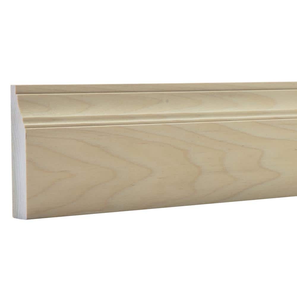 Ornamental Mouldings .5625 in. D x 3.5 in. W x 92 in. L Unfinished Poplar Wood Charlotte Casing Moulding