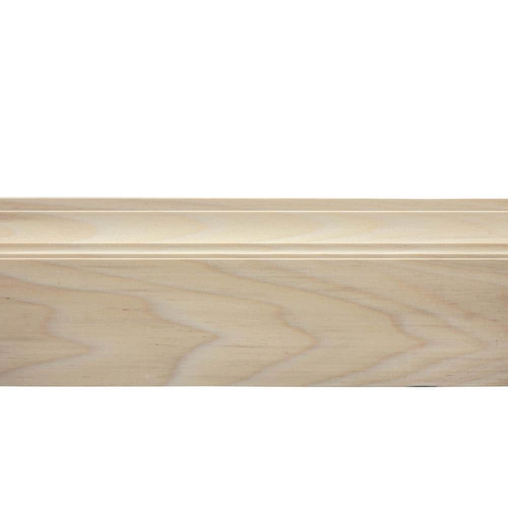 Ornamental Mouldings .5625 in. D x 3.5 in. W x 92 in. L Unfinished Poplar Wood Charlotte Casing Moulding