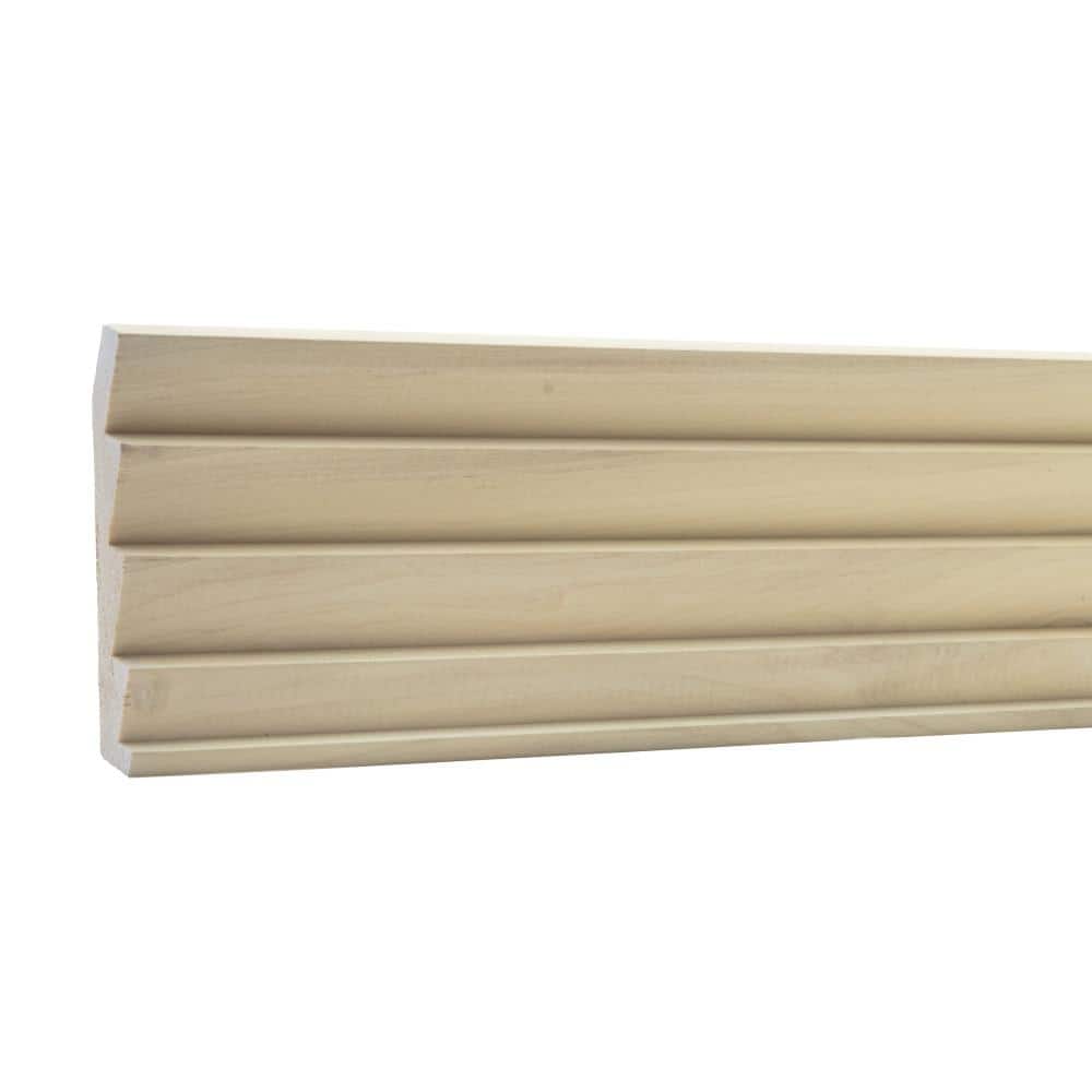 Ornamental Mouldings .75 in. D x 5.508 in. W x 92 in. L Unfinished Poplar Wood Duncan Sawtooth Crown Molding