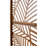 6.3 ft. H x 4 ft. W Brown Outdoor Privacy Panel Metal Garden Fence Panels Freestanding Decorative Screen Panel