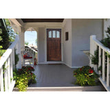 36 in. x 80 in. Craftsman Espresso 3-lite w/ Arched Reed Glass Stained Alder Wood Pre-Hung Front Door