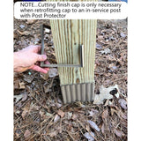 Post Protector 6 in. x 6 in. PVC Finish and Sealing Cap