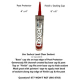 Post Protector 6 in. x 6 in. PVC Finish and Sealing Cap
