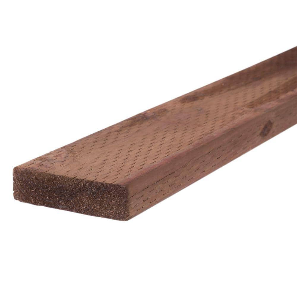 2 in. x 6 in. x 12 ft. Pressure-Treated Lumber Brown Stain Ground Contact WW (Actual: 1.5 in. x 5.5 in. x 144 in.)
