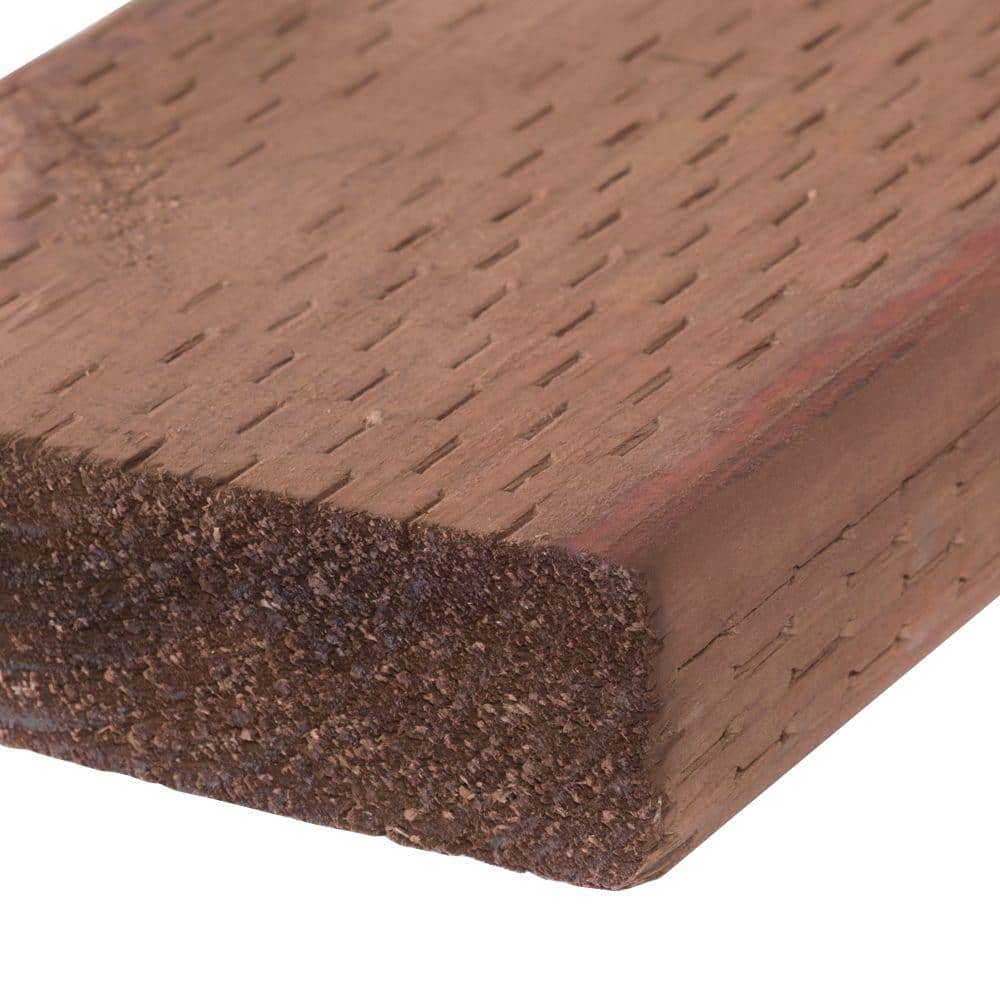 2 in. x 6 in. x 12 ft. Pressure-Treated Lumber Brown Stain Ground Contact WW (Actual: 1.5 in. x 5.5 in. x 144 in.)