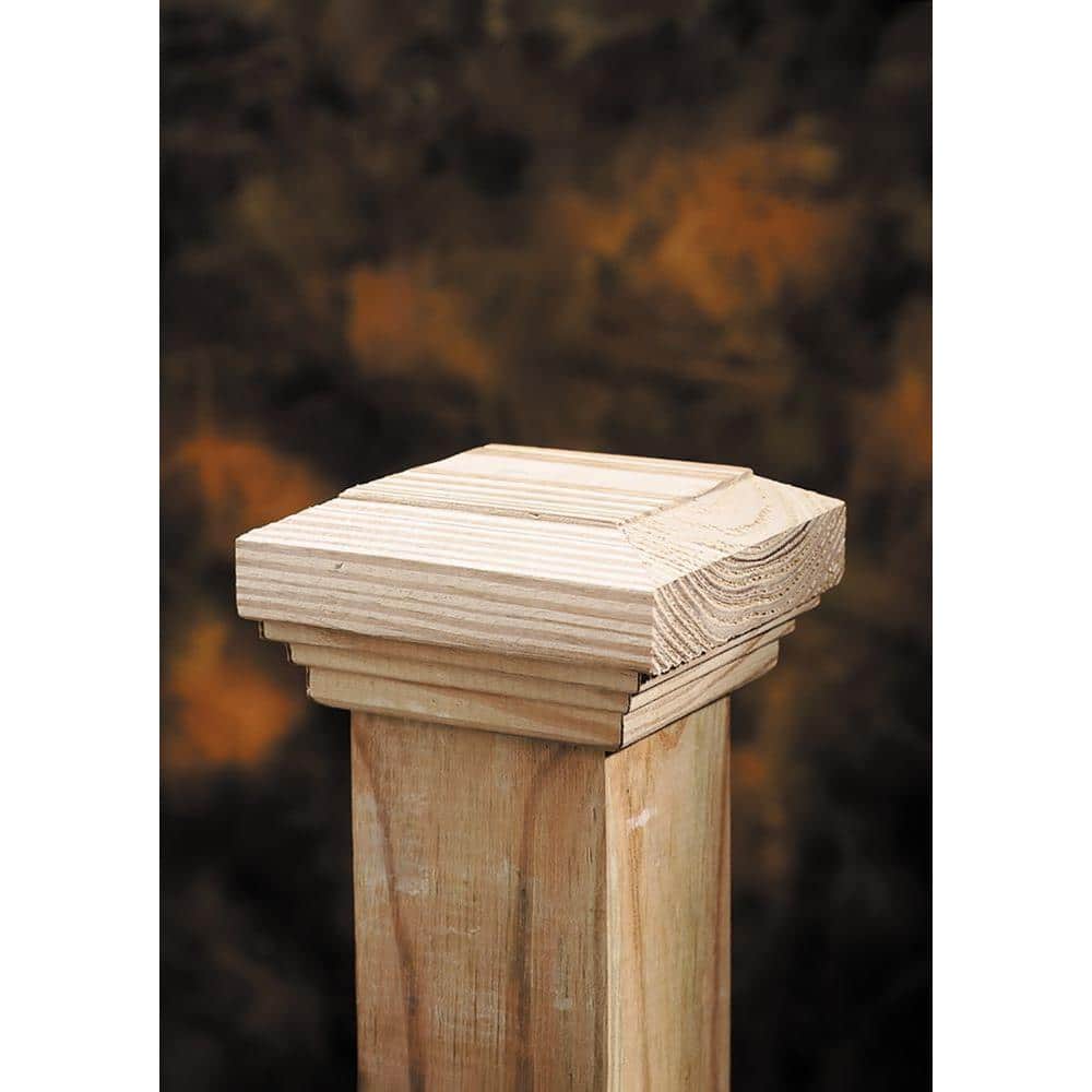 ProWood 4 in. x 4 in. Wood Flat Fancy Post Cap (6-Pack)