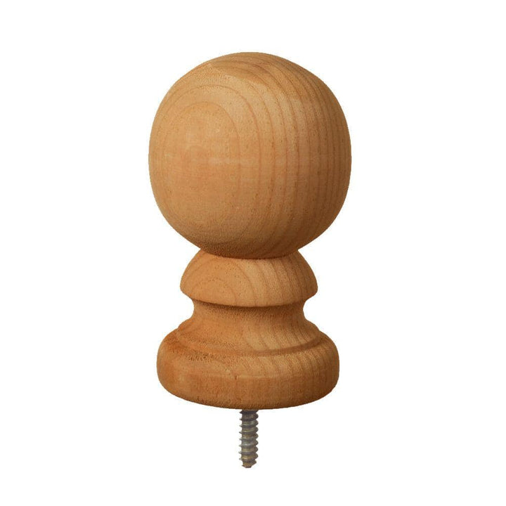 ProWood 4 in. x 4 in. Pressure-Treated Cedar-Tone Pine Ball Top Finial (6-Pack)