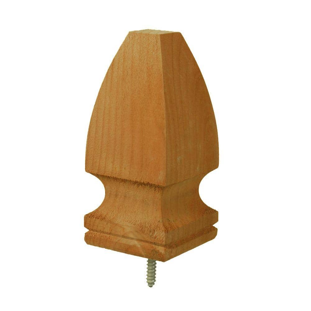 ProWood 4 in. x 4 in. Pressure-Treated Cedar-Tone Pine Gothic Finial (6-Pack)