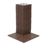 Siavonce 1 ft. x 1 ft. Plastic Interlocking Deck Tiles, Patio Deck Tiles, Square Waterproof Outdoor (44-Pack)