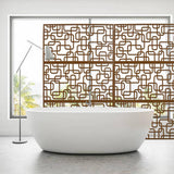 Sudzendf Outdoor and Indoor Freestanding Decorative Privacy Screen Metal Privacy Screen, Fence Panels in Brown