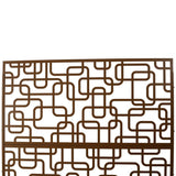 Sudzendf Outdoor and Indoor Freestanding Decorative Privacy Screen Metal Privacy Screen, Fence Panels in Brown
