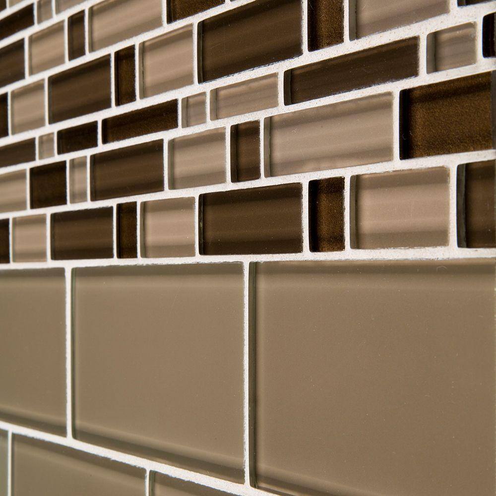 Jeffrey Court Fieldstone Gloss Browns/Tans 3 in. x 6 in. Glass Wall Tile (1 sq. ft. / Pack)