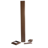 Pegatha 4 in. x 4in. x 39 in. Brown Powder Coated Aluminum Post Sleeve for Wood Post. 1 Post Sleeve, 1 Post Cap, & 1 Base Trim.