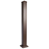 Pegatha 4 in. x 4in. x 39 in. Brown Powder Coated Aluminum Post Sleeve for Wood Post. 1 Post Sleeve, 1 Post Cap, & 1 Base Trim.