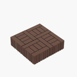 Tidoin Outdoor 1 ft. x 1 ft. Composite Deck Tile in Brown(44 Per Box)