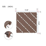 Tidoin Outdoor 1 ft. x 1 ft. Composite Deck Tile in Brown(44 Per Box)