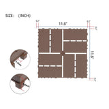 Tidoin Outdoor 1 ft. x 1 ft. Composite Deck Tile in Brown(44 Per Box)