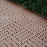 Tidoin Outdoor 1 ft. x 1 ft. Composite Deck Tile in Brown(44 Per Box)
