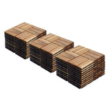 Tidoin Outdoor 1 ft. x 1 ft. Acacia Wood Deck Tile in Brown(30 Per Box)