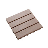 Tidoin Outdoor 1 ft. x 1 ft. Composite Interlocking Tile Deck Tile in Brown(44 Per Box)