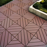 Tidoin Outdoor 1 ft. x 1 ft. Composite Interlocking Tile Deck Tile in Brown(27 Per Box)